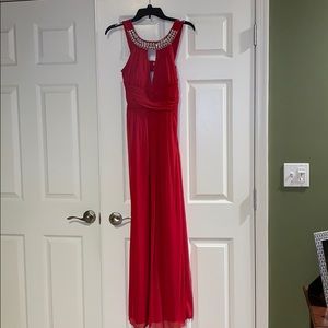 A red prom dress